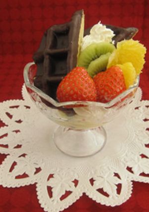 ★簡単バレンタイン★チョコワッフルパフェ-レシピのメイン写真