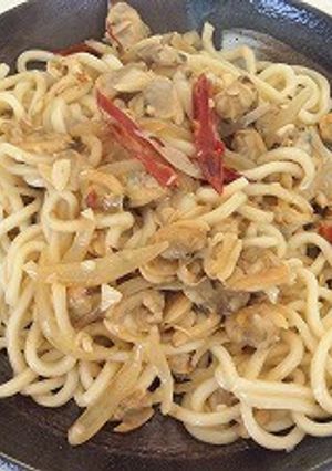 UDON Vongola‐Bianco-レシピのメイン写真