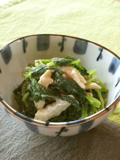 三つ葉と鶏ササミ✤マヨめんつゆ和え-レシピのメイン写真