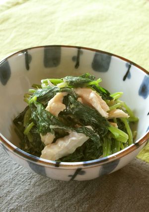 三つ葉と鶏ササミ✤マヨめんつゆ和え-レシピのメイン写真