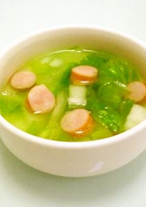 白菜とウインナーの中華スープ-レシピのメイン写真