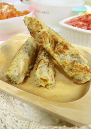 離乳食つかみ食べ☆いわしとじゃがのお焼き-レシピのメイン写真