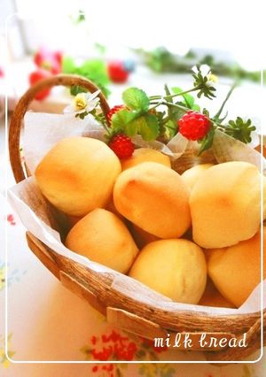 ♡ひとくち４０コ✿可愛いみるくパン♡-レシピのメイン写真