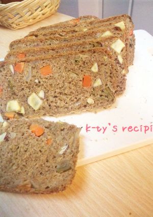 全粒粉100％豆腐＋豆乳ごろごろ野菜パン-レシピのメイン写真