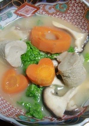 バレンタイン、にんじんとつくねのハートで-レシピのメイン写真