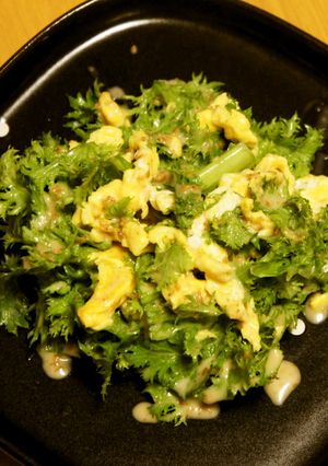 わさび菜と卵のサラダ-レシピのメイン写真