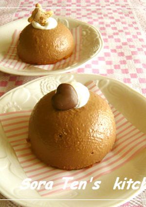 チョコカスタードプリン＆プチドームケーキ-レシピのメイン写真