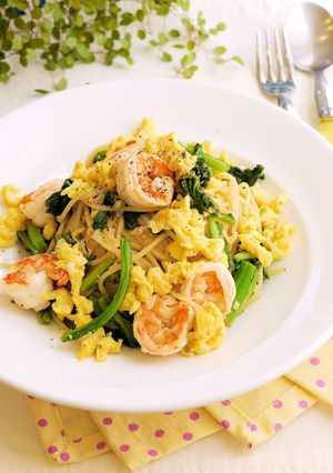 ランチに♪　菜の花の春色パスタ♡-レシピのメイン写真