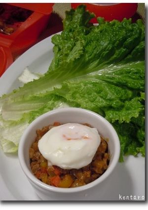 野菜肉味噌ディップ、ポーチドエッグ添え-レシピのメイン写真