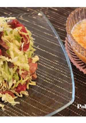 キャベツと牛肉サラダりんごドレッシング　-レシピのメイン写真