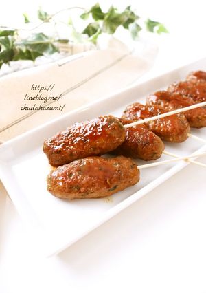 居酒屋風♪子供も喜ぶつくねの照り焼き-レシピのメイン写真