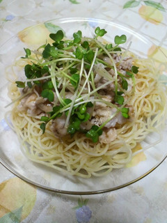 【簡単】青じそ豚しゃぶパスタ【節約】-レシピのメイン写真