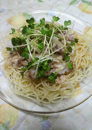 【簡単】青じそ豚しゃぶパスタ【節約】-レシピのメイン写真