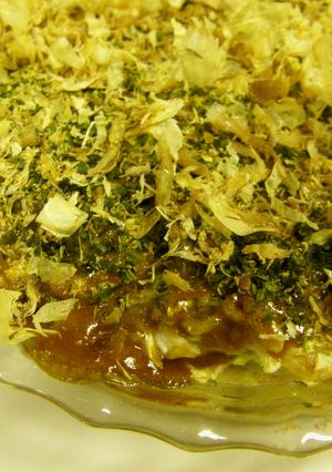 オーブンで片面焼き　お好み焼き　天かす♪-レシピのメイン写真