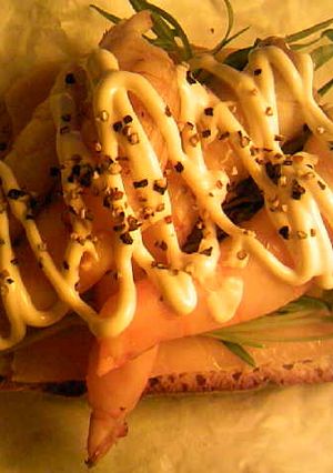 エビと空芯菜のチーズマヨ焼肉のタレサンド-レシピのメイン写真