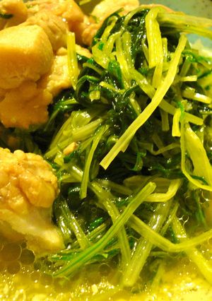 水菜と鶏肉の煮びたし-レシピのメイン写真