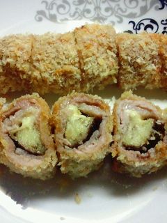 揚げないナス巻き豚カツ-レシピのメイン写真