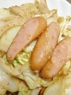 玉ねぎとキャベツのごまみそいため-レシピのメイン写真