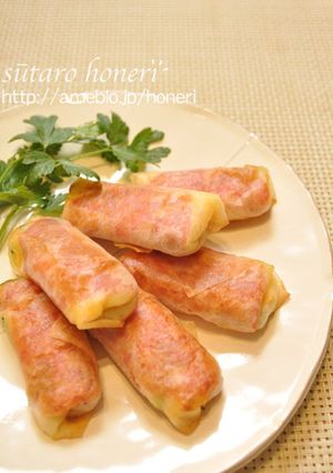 残り物のポテトサラダで、ポテサラ春巻き-レシピのメイン写真
