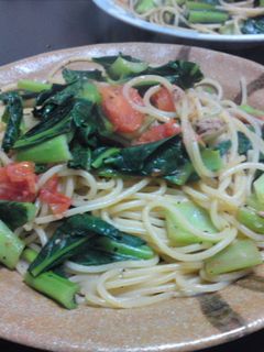 小松菜とトマトのフレッシュパスタ-レシピのメイン写真