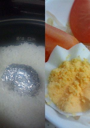 【節約】炊飯器で離乳食用固ゆで卵-レシピのメイン写真