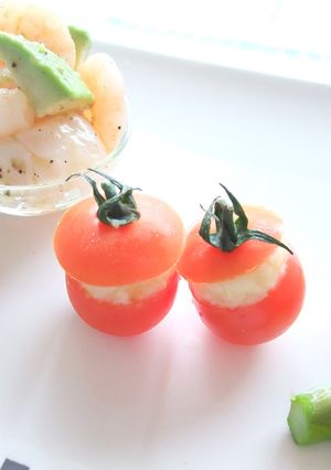トマトのマッシュポテトづめ～柚子胡椒風味-レシピのメイン写真