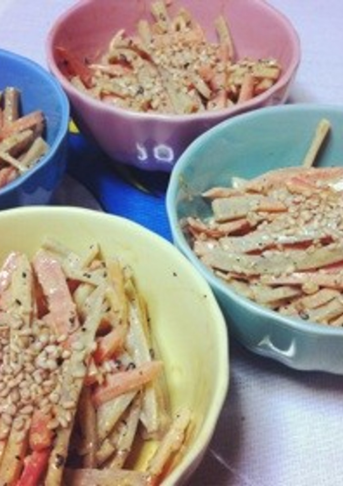 ゴボウと人参のマヨラー油和え-レシピのメイン写真