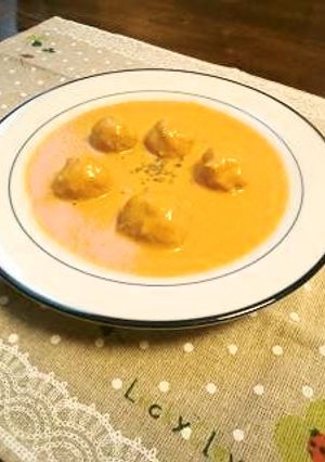 ミートボールのトマトクリームスープ-レシピのメイン写真