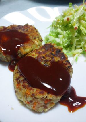 新食感！里芋のハンバーグみたいなおやき-レシピのメイン写真
