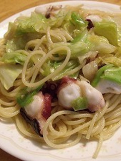 残り物で超簡単タコとキャベツのパスタ-レシピのメイン写真
