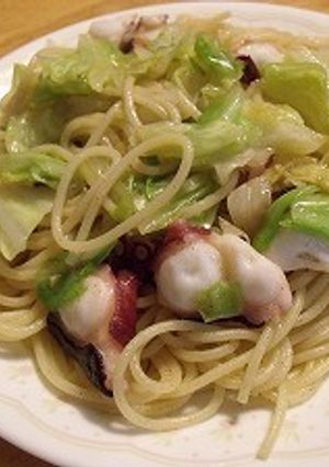 残り物で超簡単タコとキャベツのパスタ-レシピのメイン写真