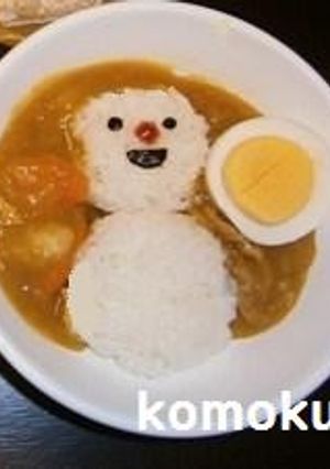 ゆきだるまデコカレー。-レシピのメイン写真