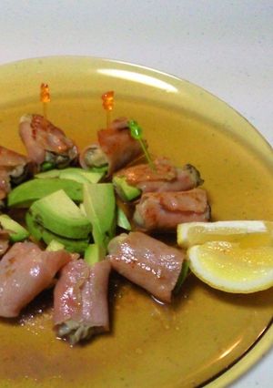 牡蠣とアボカドの生ハム巻き焼き-レシピのメイン写真