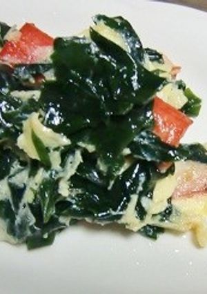 わかめとカニかまぼこのたまごとじ-レシピのメイン写真