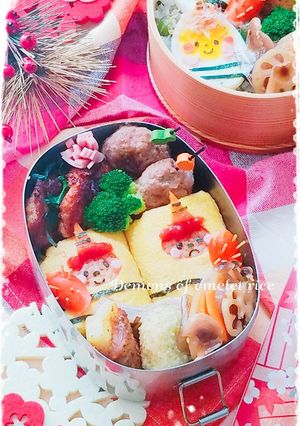 キャラ弁❤節分にオムライスno赤鬼くん-レシピのメイン写真