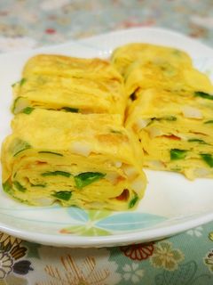 お弁当に♪ちくわねぎマヨ卵焼き-レシピのメイン写真