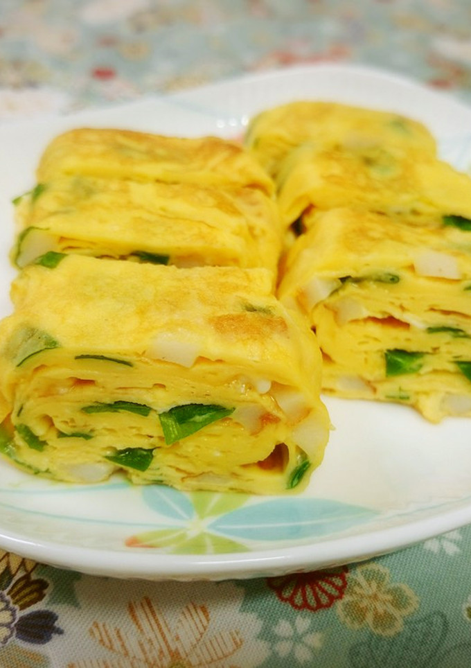 お弁当に♪ちくわねぎマヨ卵焼き-レシピのメイン写真
