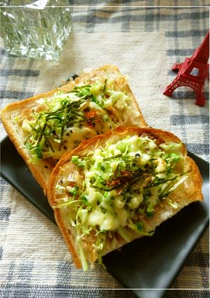 塩麹×味噌×鰹節の葱キャベツトースト-レシピのメイン写真