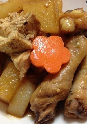 消化促進!大根と骨付き肉の酒煮-レシピのメイン写真