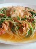 和風☆ツナと水菜の梅パスタ