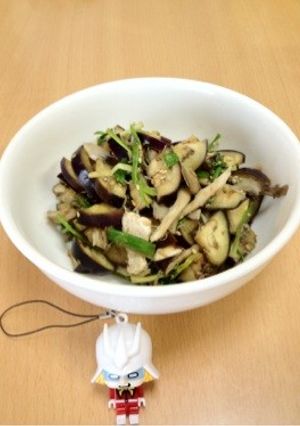 ナスとセリと舞茸の酢醤油和え-レシピのメイン写真