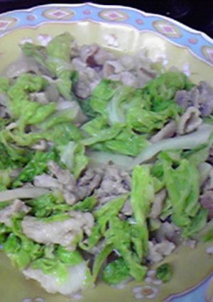レンジで簡単☆豚肉と白菜の炒め物♪-レシピのメイン写真
