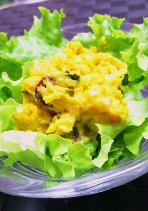タジン鍋で作る✩簡単かぼちゃサラダ-レシピのメイン写真