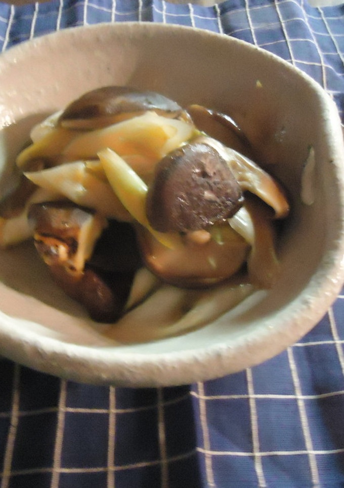 しいたけとねぎの炒め物-レシピのメイン写真