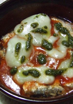 鰯のトマト煮カチョカバロ焼き-レシピのメイン写真
