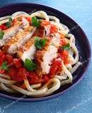 鶏肉のイタリアントマトうどん