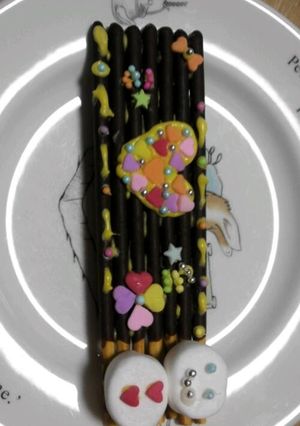 冬も暖か　ゆきだるまデコポッキー-レシピのメイン写真