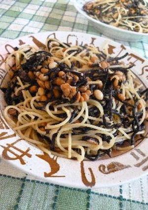 納豆＆ひじき＆ツナのパスタ-レシピのメイン写真