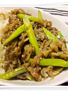 アスパラと牛肉のオイスターソース炒め-レシピのメイン写真