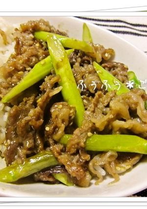 アスパラと牛肉のオイスターソース炒め-レシピのメイン写真